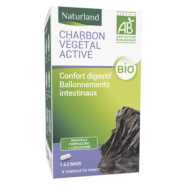 Charbon Actif Végétal Bio, 120 gélules de 334mg