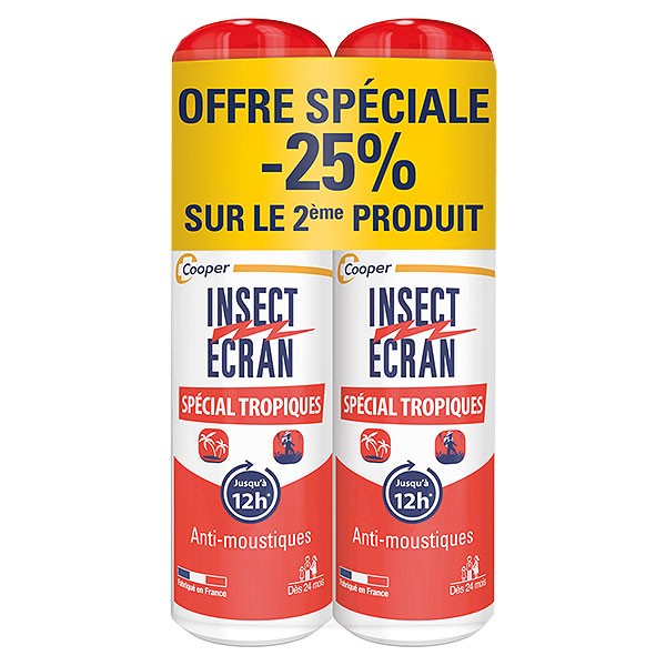 Anti-Moustique Spray Répulsif Peau Insect Ecran Familles INSECT