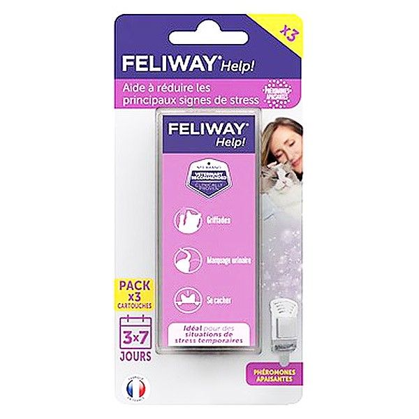 Feliway Friends Pack 3 Recharges 48ml - Anxiété-Comportement-Stress Chat -  Compléments alimentaires Feliway