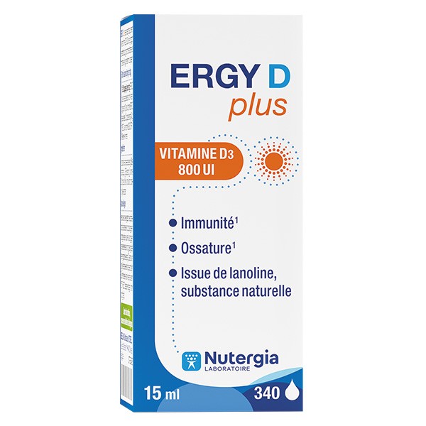 ERGY D PLUS est un complément aliimentaire très riche en vitamine D3.