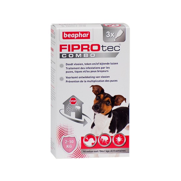 Fiprotec combo - Spot-on pour petits chiens 2- 10 kg , 3 pipettes