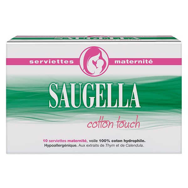 Saugella Cotton Touch Serviettes Maternité x10 - Paraphamadirect