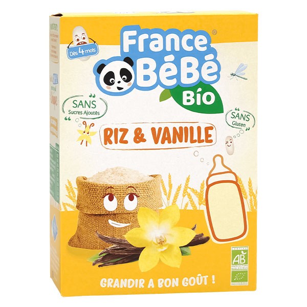 France Bébé Nutrition Céréales en Poudre Riz & Vanille +4m Bio