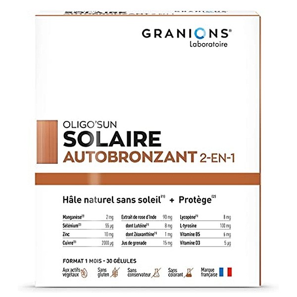 Granions Solaire auto-bronzant 1 mois 30 Gélules | Pas cher