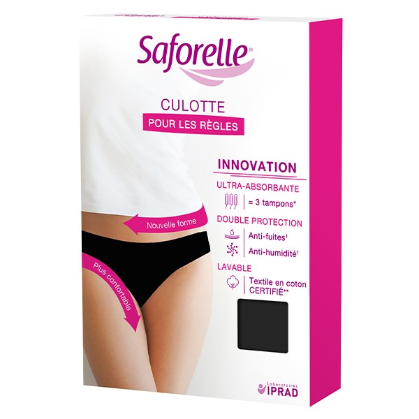 Culotte menstruelle lavable taille haute nuit et flux abondant, taille XL  (40/42) - C'est pour femme