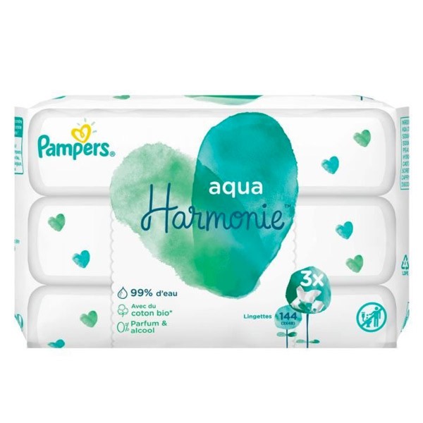 Pampers Aqua Harmonie Lingettes paquet de 48 lingettes