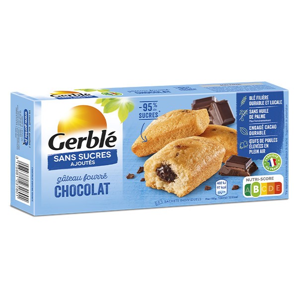 Gerblé biscuit cacaoté vanille sans sucres ajoutés 176g