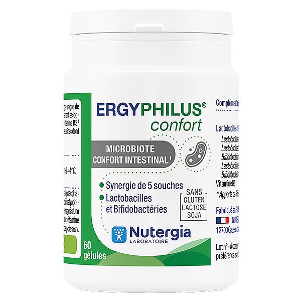 Ergyphilus Confort Nutergia 60 gélules | Pas cher