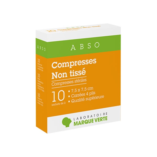 MARQUE CONSEIL - Compresses stériles - Non Tissé - 10 x 10 cm